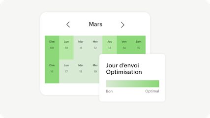 L'interface de Campaign Manager comporte un calendrier de planification qui permet de filtrer les différentes campagnes.
